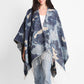 Comfyluxe Abstract Print Fringe Ruana Poncho