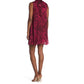 London Times Women's Tiger Print High Neck Swing Mini Dress