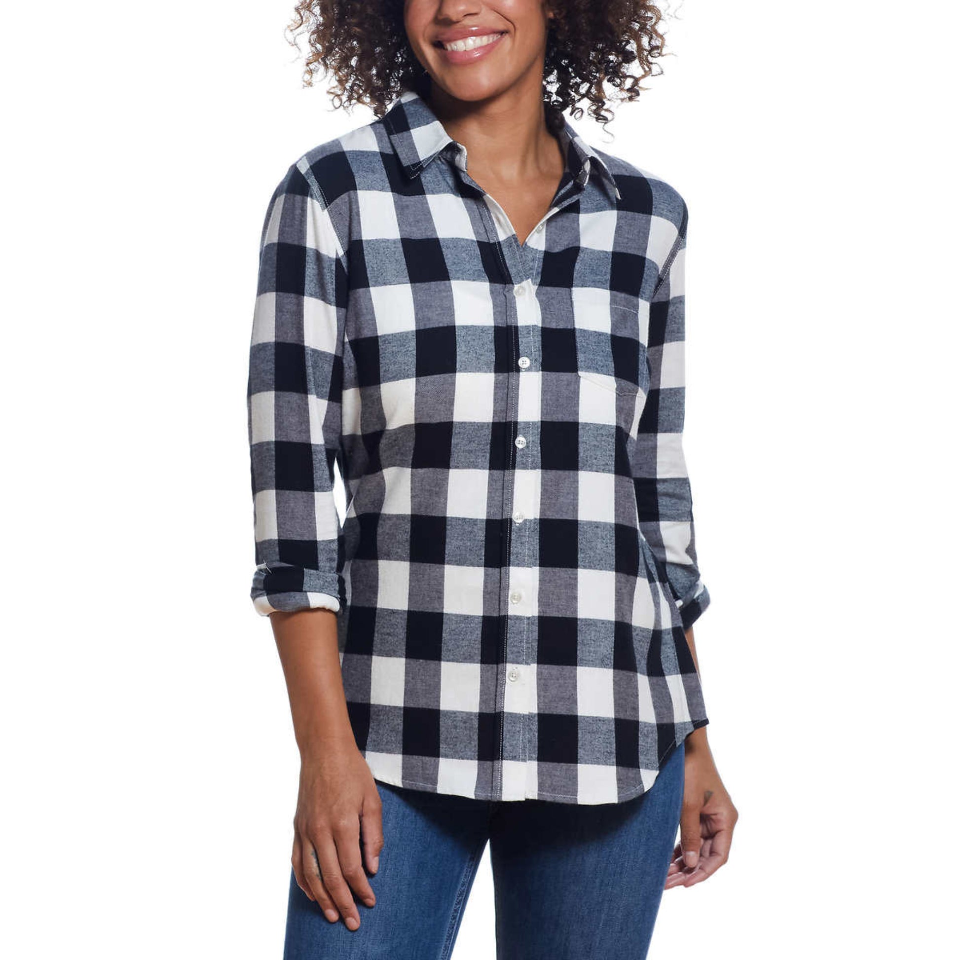 Weatherproof Vintage Ladies' Flannel Shirt Black 11.jpg