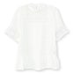 POL Lace and Swissdot Mock Neck Peplum Hem Blouse Top