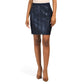 CECE Women's Stripe Sequin Embellished Mini Skirt