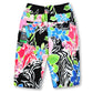 IBKUL Women's Amelia Tummy Control High Rise Floral Printed UPF 50+ Shorts