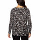 Mario Serrani Super Soft Leopard Print Tunic Long Sleeve Lightweight Top