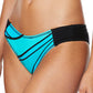 Spyder Women's Wave Blue Print Cheeky Bikini Swim Bottom