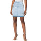 Velvet Heart Floral Embroidery Raw Hem Denim Mini Jean Skirt