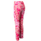 IBKUL Women's Pascha Floral Print Stretch Tummy Control UPF 50+ Ankle Pants