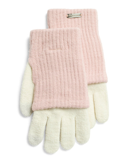 Steve Madden Women's Solid Ribbed Knit Cover Touch Screen Gloves