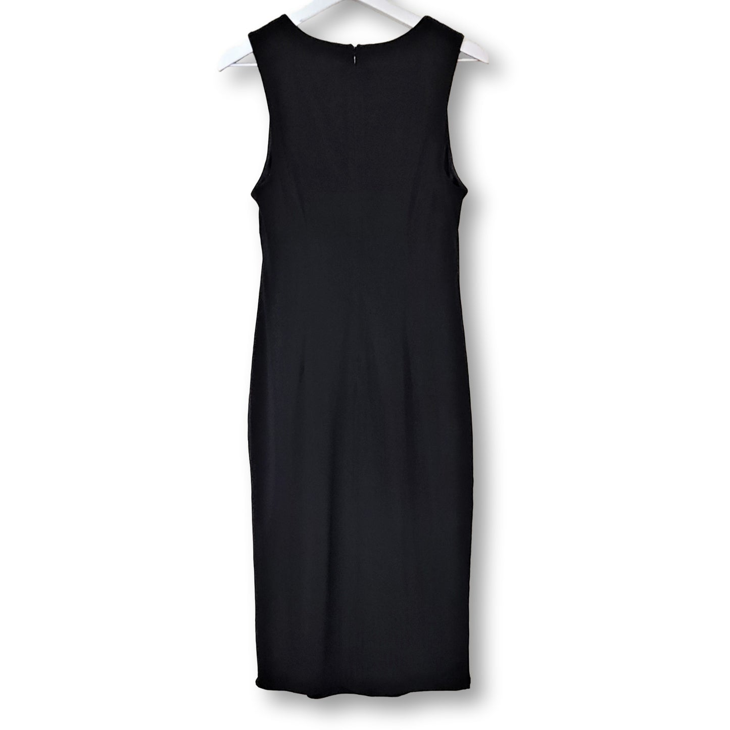 CARMEN MARC VALVO Lace up Grommet Trim Midi Cocktail Party Dress