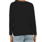 Cable & Gauge Women's Cut out Detail Dolman Sleeve Lightweight Knit Pullover Sweater
