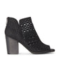 INDIGO RD. Women's Perforated Faux Suede Peep Toe Ankle Booties
