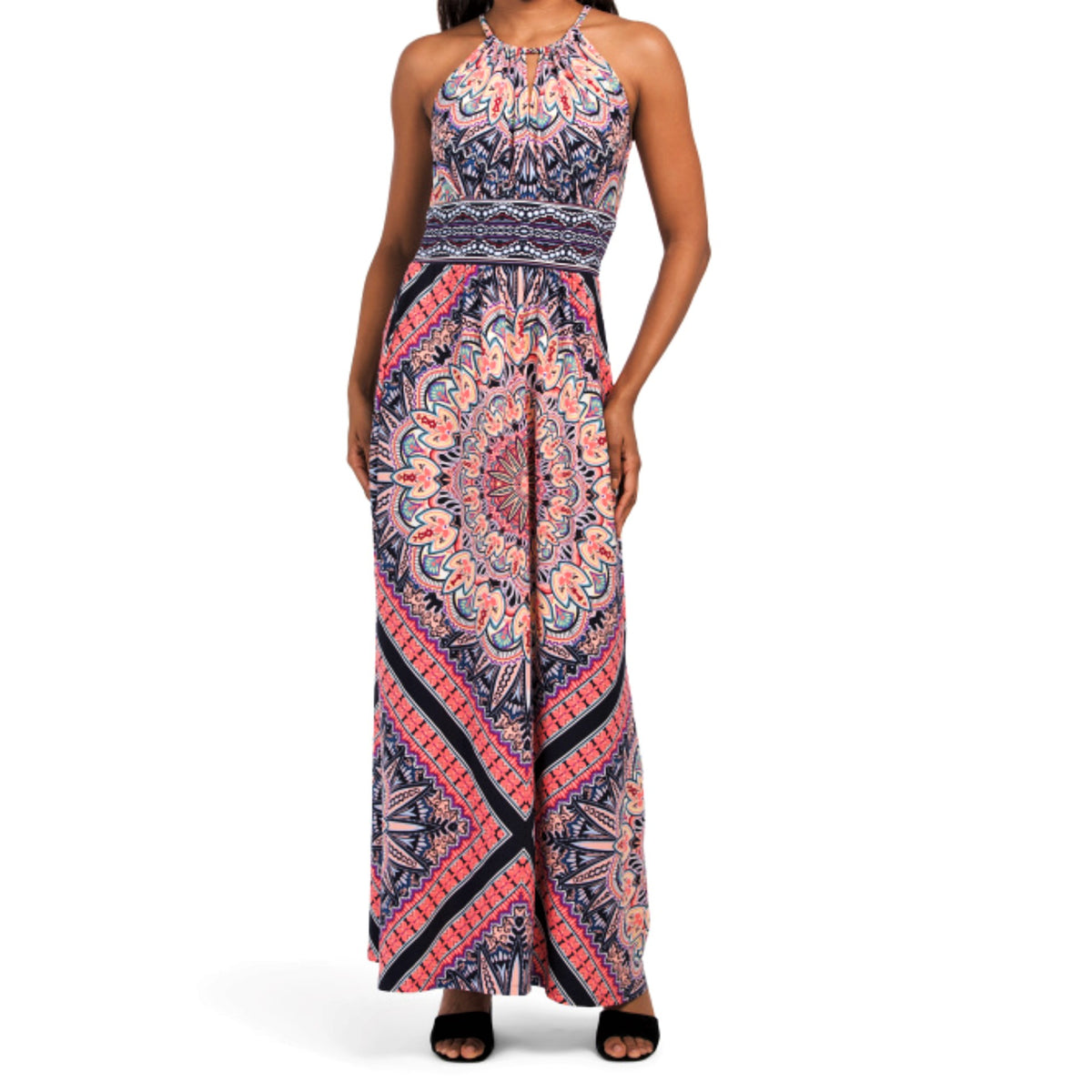 medallion halter maxi dress London Times Starburst Print Keyhole Morris Dres – Letay Store xxupdate27feb25