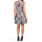 TAYLOR Floral Print Fit & Flare Pleated Mini Dress