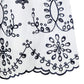 GIULIA ROSI Women's Made in Italy Contrast Floral Embroidered Cotton Midi Skirt