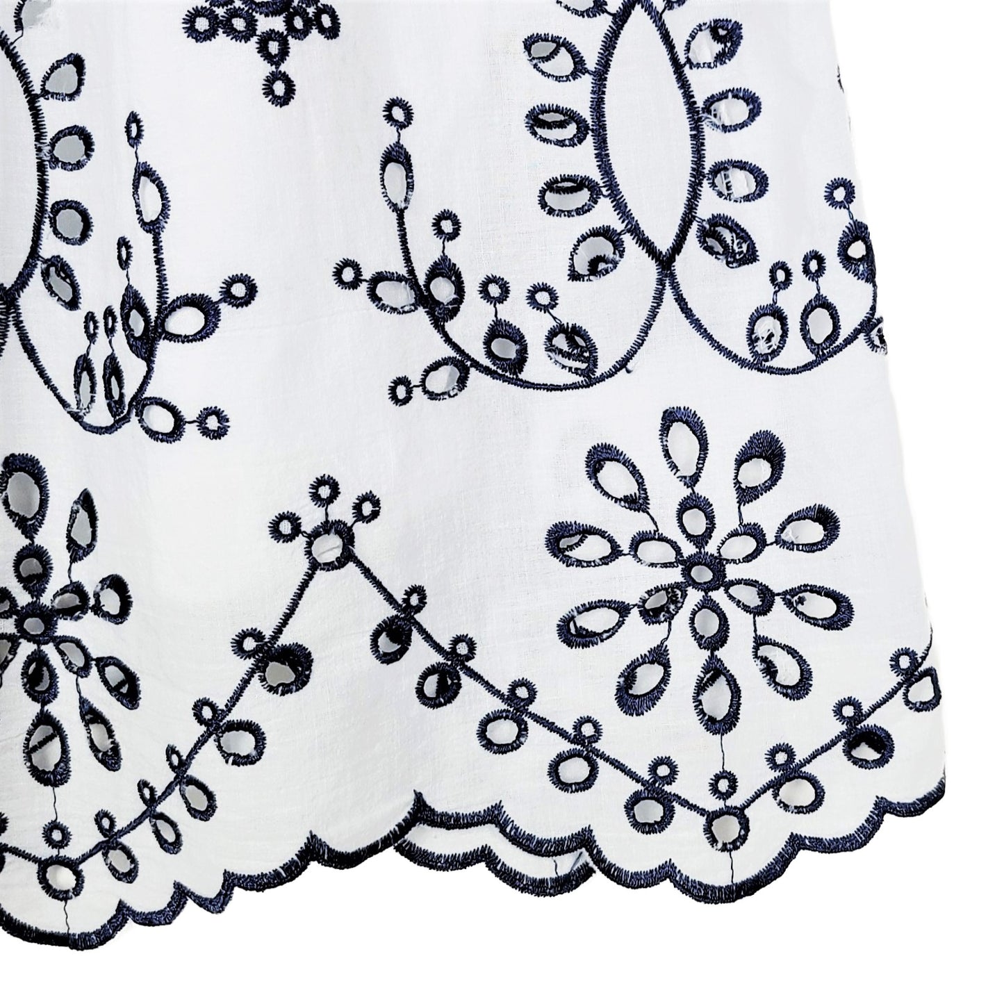 GIULIA ROSI Embroidered Cotton Midi Skirt