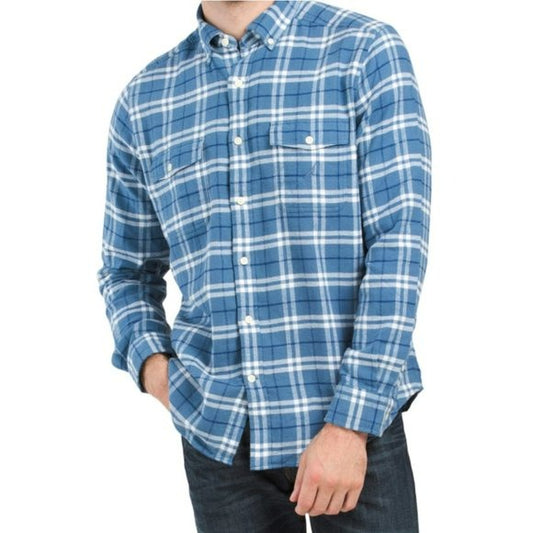 Nautica Men's Classic Collar Checked Soft Brushed Flannel Casual Button Down Shirt