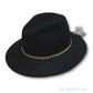 CINTELLI & GALLUZZO Made in Italy Wool Chain Strap Felt Fedora Hat