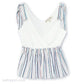 Anthropologie Women's Dolan V-Neck Peplum Bow Tie Tank Top