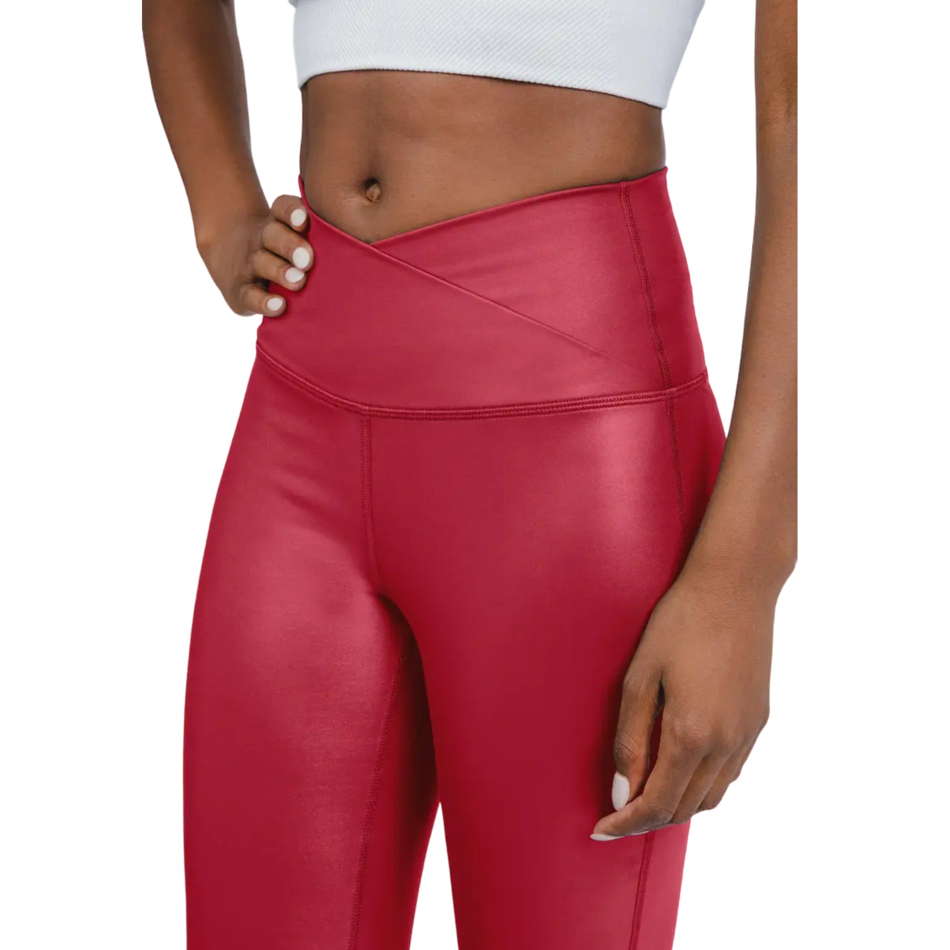 90 Degree By Reflex Women's Crossover Waistband Faux Leather