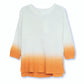 Adyson Parker Women's Plus 3/4 Sleeve Ombre Dip Dye Soft Cotton Blend Knit Sweater