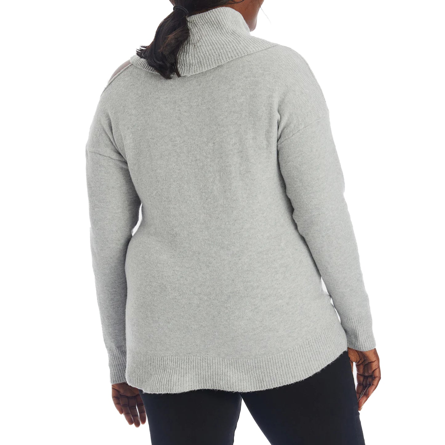 Adyson Parker Women's Plus Cozy Cutout Turtleneck Soft Knit Pullover Sweater