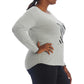 Adyson Parker Women's Plus Cozy Soft Knit Star Pullover Sweater