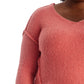 Adyson Parker Women's Plus Cozy V-Neck Soft Knit Inverted Seam Pullover Sweater