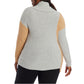 Adyson Parker Women's Plus Cozy Asymmetrical Hem Color Block Cowl Neck Soft Knit Pullover Sweater