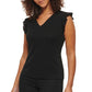 Andrew Marc Women's V-Neck Ruffle Sleeve Blouse Top