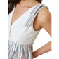 Anthropologie Women's Dolan V-Neck Peplum Bow Tie Tank Top