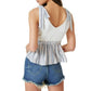 Anthropologie Women's Dolan V-Neck Peplum Bow Tie Tank Top