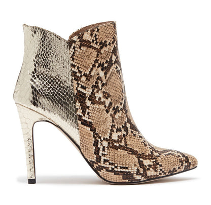 BCBGeneration Women's Haffi Snakeskin Embossed High Stiletto Heel Ankle Bootie