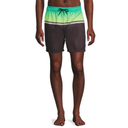 BURNSIDE APPAREL Men's Volley 6" Inseam Beach Shorts Color Block Swim Trunks
