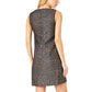 Betsey Johnson Women's Jacquard Metallic Leopard Print Shift Mini Dress