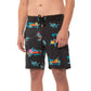 Burnside Men's Parrots Print Beach Trunks Swim Bottom Board Shorts