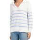 CHRISTIAN SIRIANO V-neck Mid-weight Knit Cotton Striped Sweater