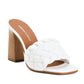 CHRISTIAN DI RICCIO Women's Braided Band Slip-on Stacked Block Heel Sandals