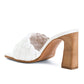 CHRISTIAN DI RICCIO Women's Braided Band Slip-on Stacked Block Heel Sandals