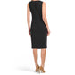 Carmen Marc Valvo Women's Lace up Grommet Detail Midi Dress