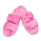 Chinese Laundry Women's Tie Dye Double Strap Faux Fur Slippers