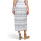 Cynthia Rowley Women's Linen Yarn Dyed Striped Button Front Midi Skirt