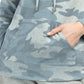 Cyrus Women's French Terry Camo Print Pullover Sweatshirt Casual Hoodie