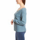 Ella Moss Ladies' Ribbed V-Neck Sweater Blue 111.jpg