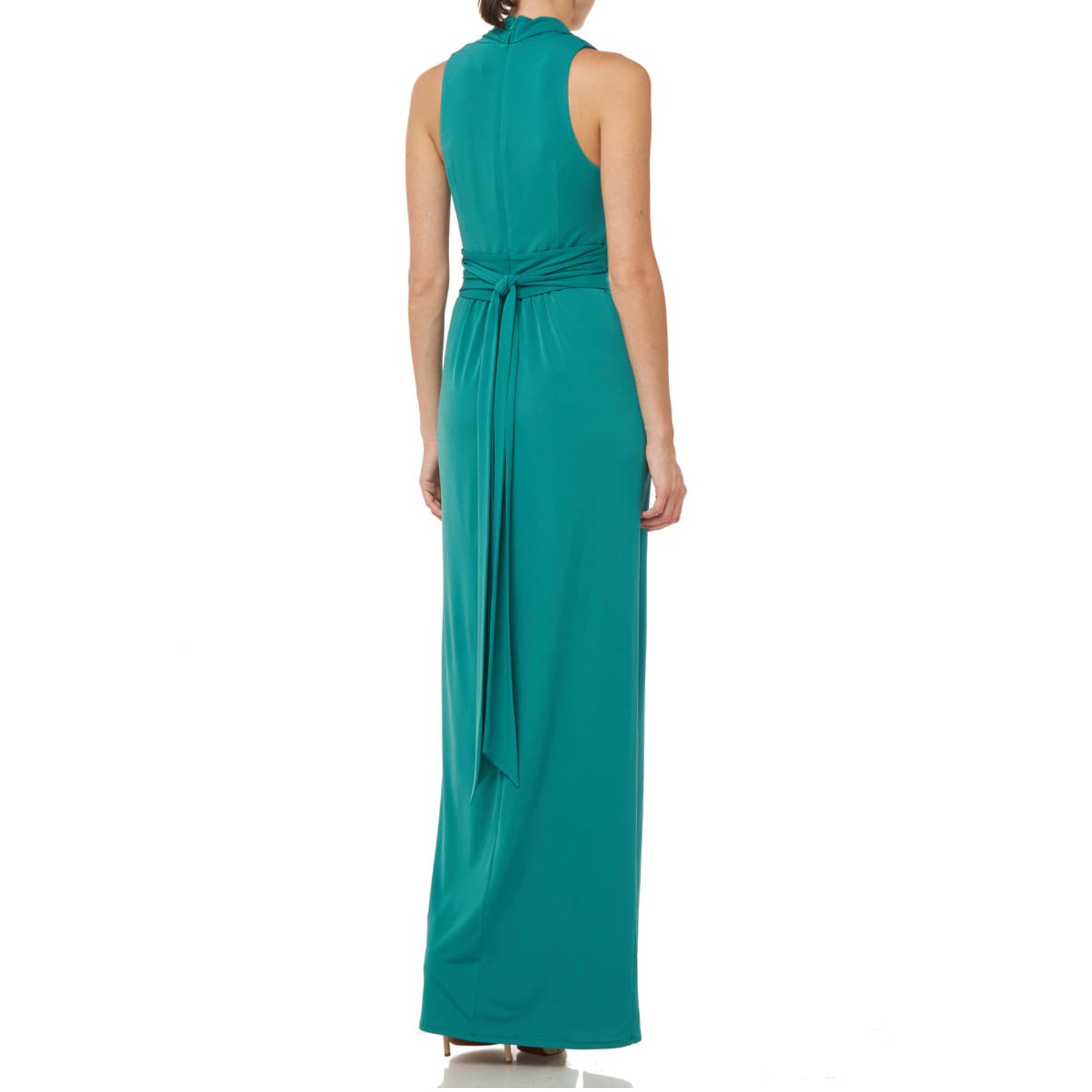Women's Halston Heritage Cowl Neck Column Gown, Size Medium - Green Women's Halston Heritage Cowl Neck Column Gown, Size Medium - Green