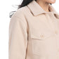 Hilary Radley Women's Plus Classic Collar Button Down Soft Midweight Shirt Jacket