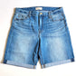 JEN7 by 7 For All Mankind's Rolled Cuffs Denim Bermuda Shorts