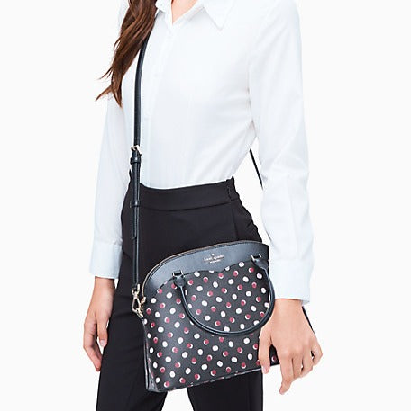 Kate Spade Women's Payton Dots Printed Medium Dome Satchel Bag