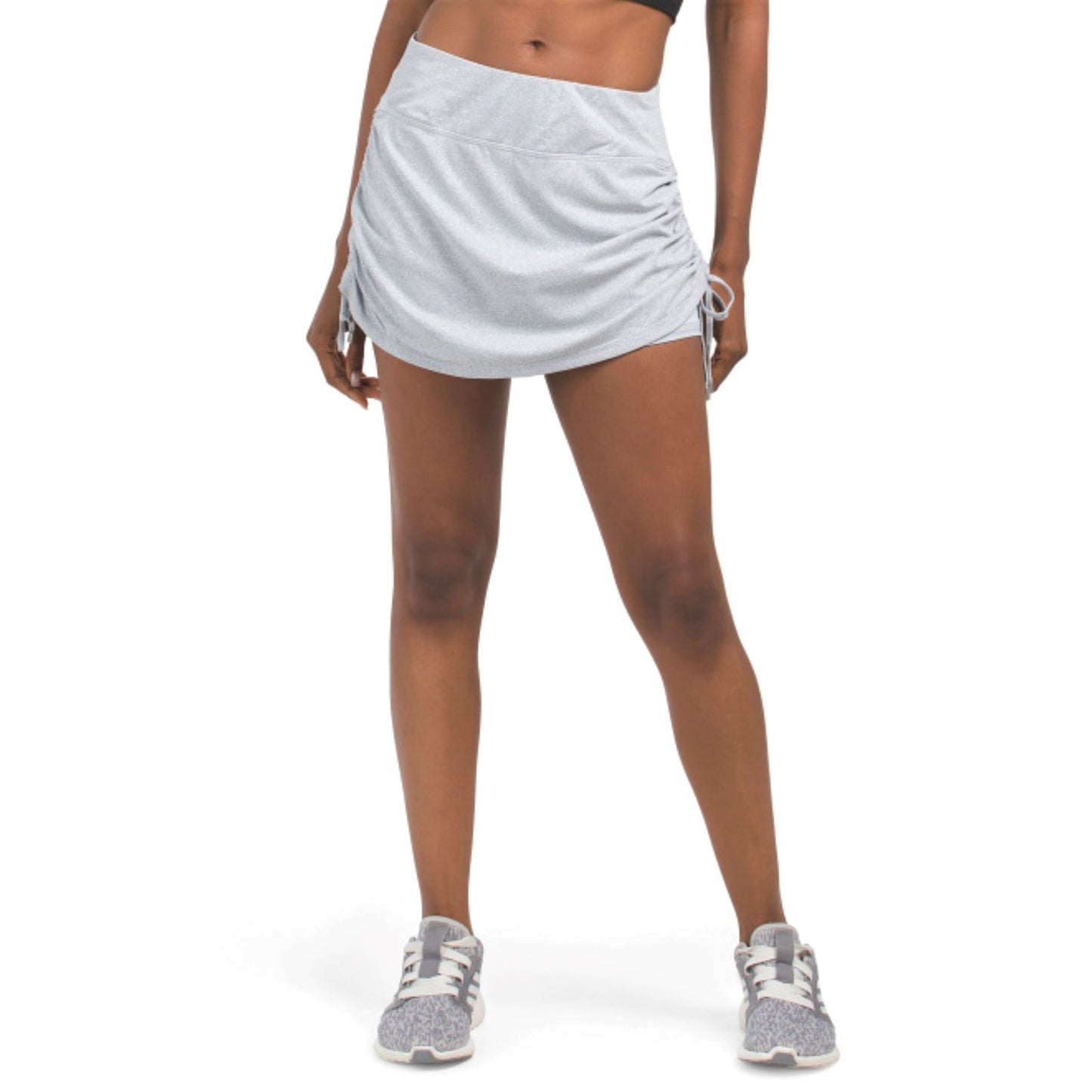 Kyodan Women's Elastic Waistband Built-in Shorts Ruched Side Active Tennis Golf Skort
