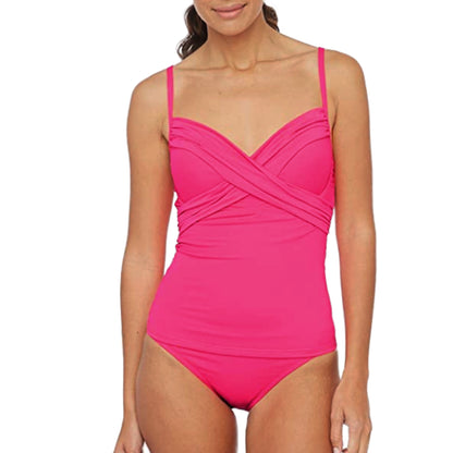 La Blanca Women's Island Goddess Wrap Swim Tankini Top
