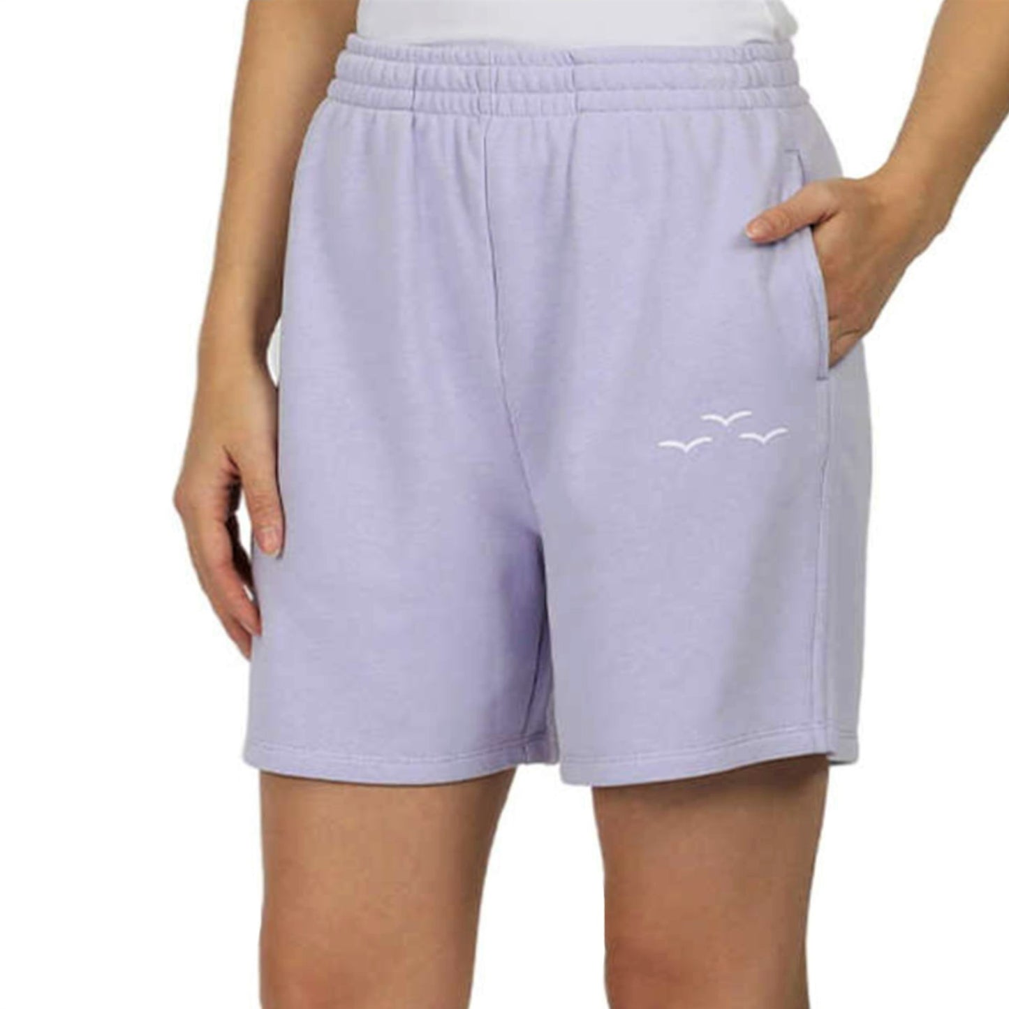 LazyPants Women's High Rise Soft Cotton Blend French Terry Shorts