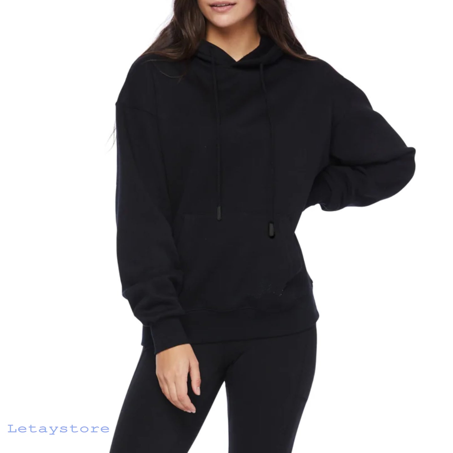 LazyPants Women's Fleece Lined Oversized Boyfriend Sweatshirt Hoodie